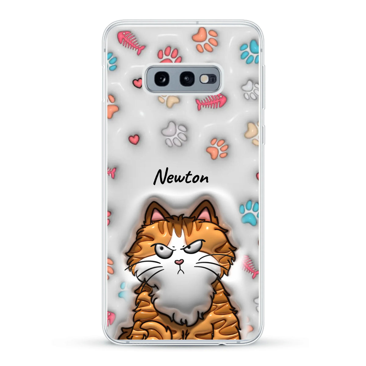 Personalisierte Handyhülle - Süße Katzen (3D Optik)
