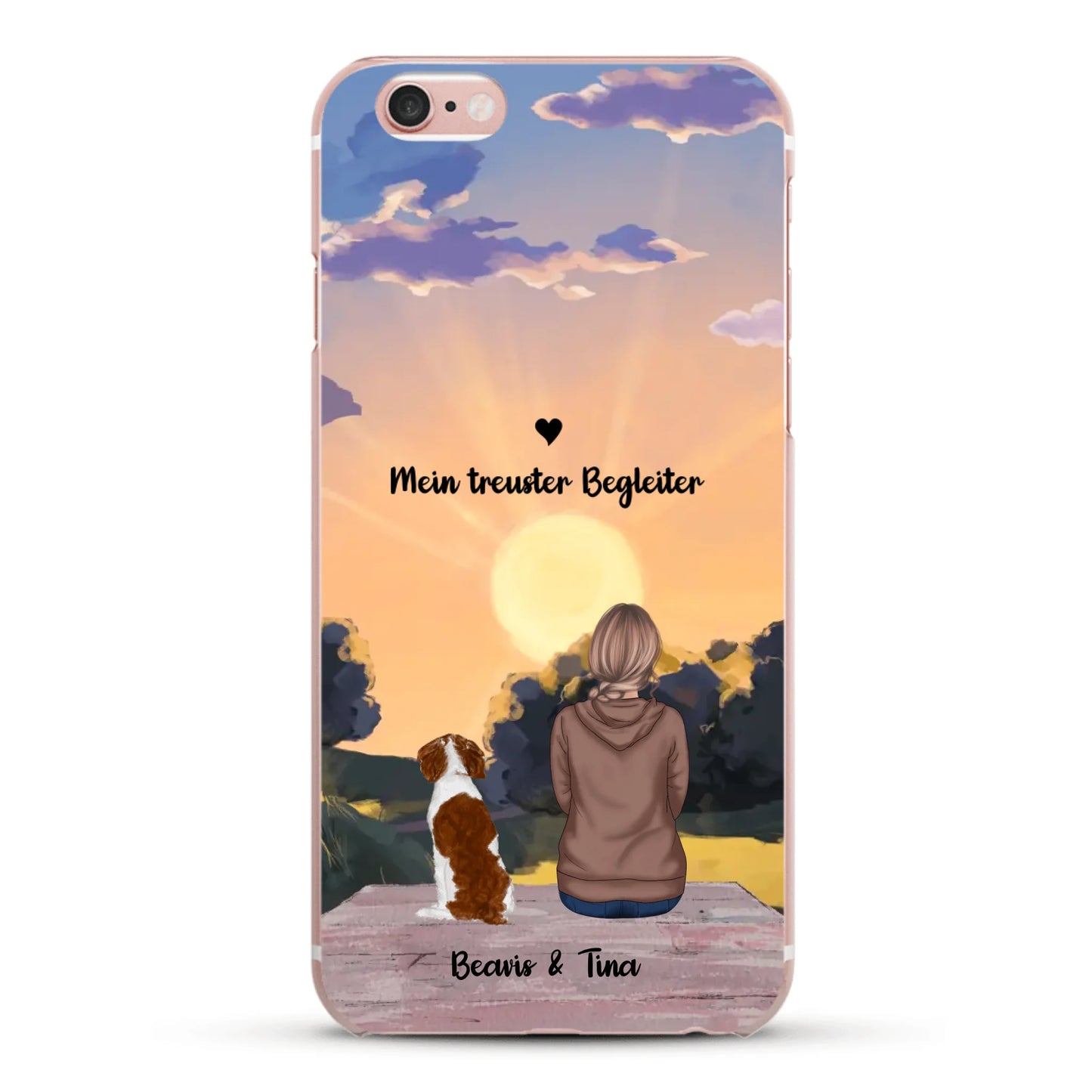 Jahreszeiten mit Haustier - Individuelle Handyhülle