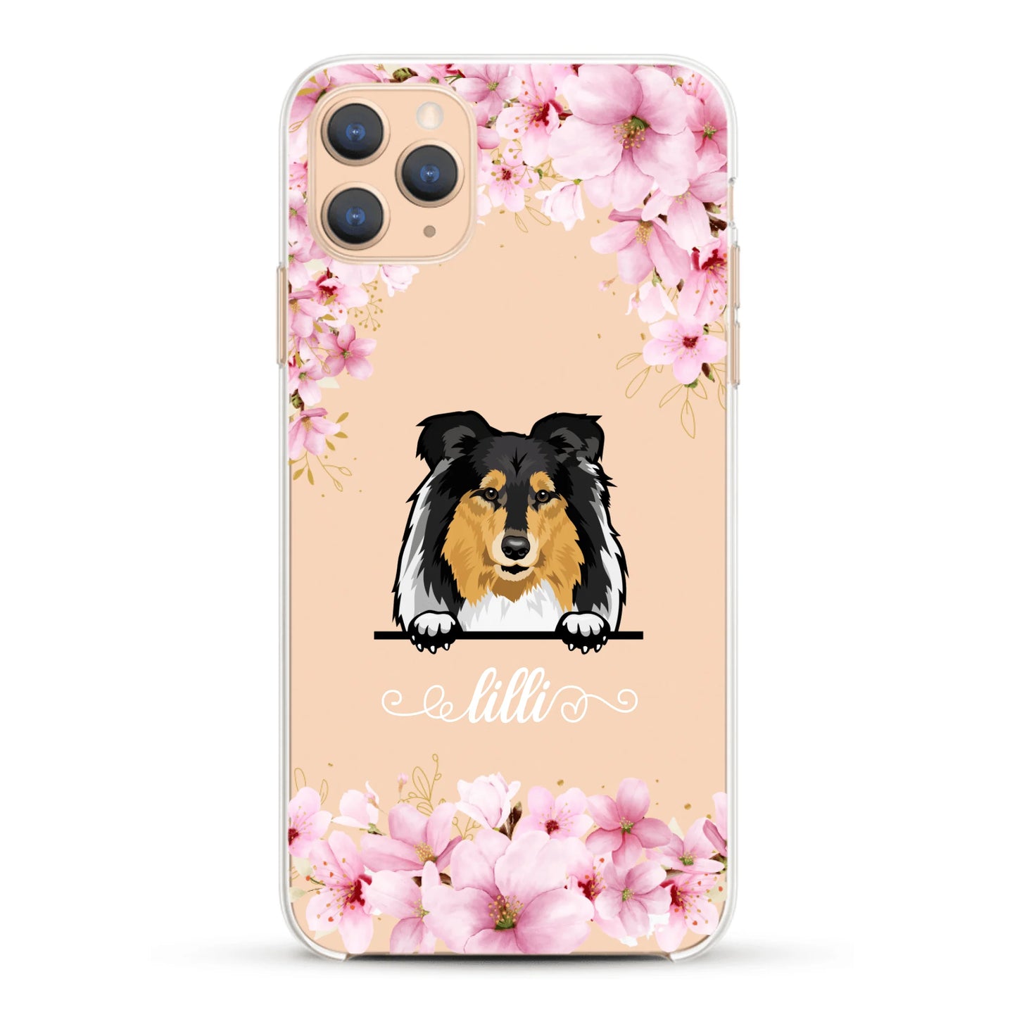 Blumen Hunde - Individuelle Handyhülle