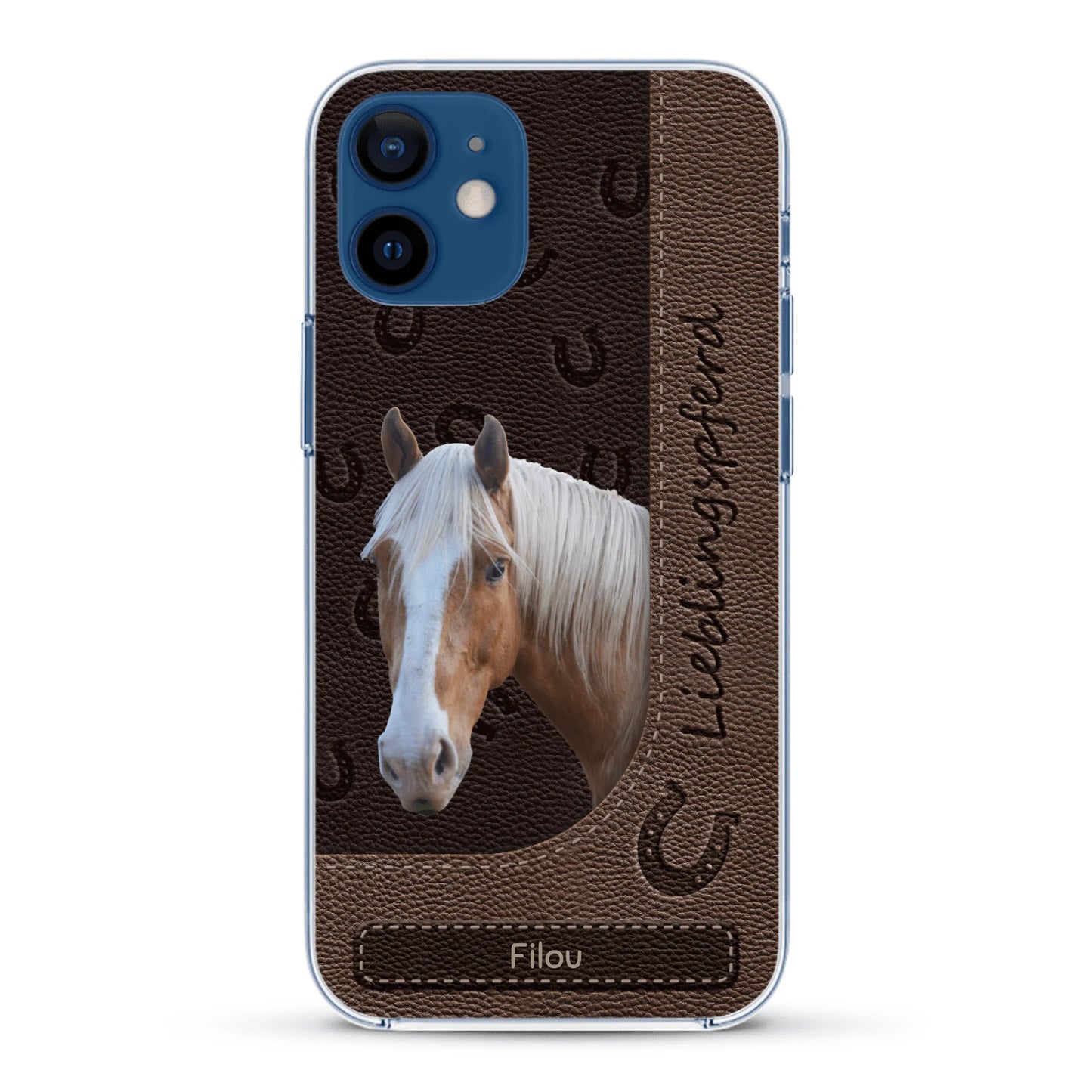 Pferde Lederoptik mit Foto - Individuelle Handyhülle