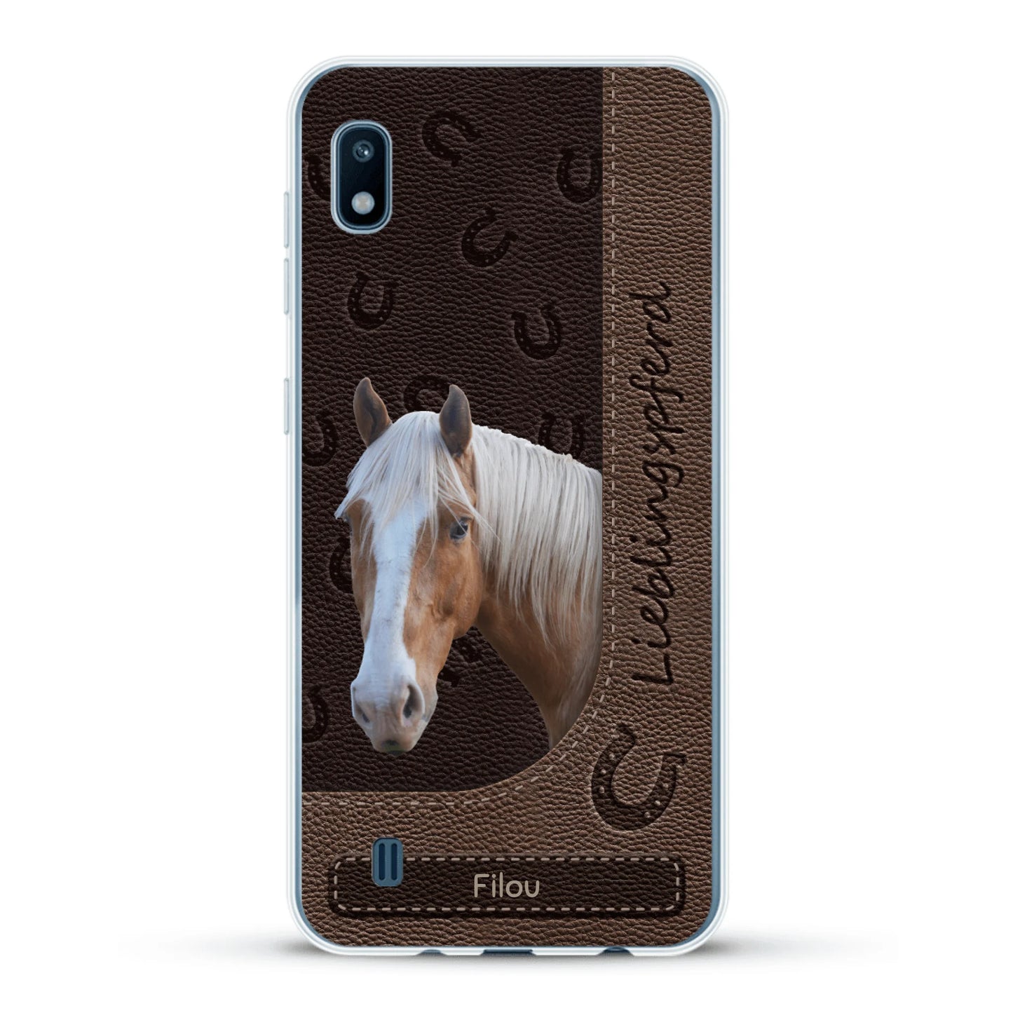 Pferde Lederoptik mit Foto - Individuelle Handyhülle