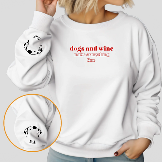 Pets & Wine - Individuelles Sweatshirt