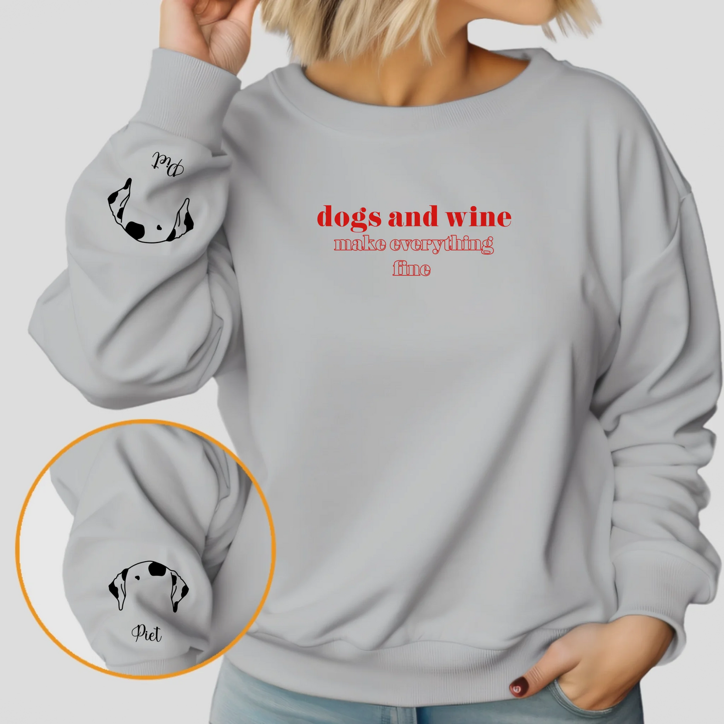 Pets & Wine - Individuelles Sweatshirt