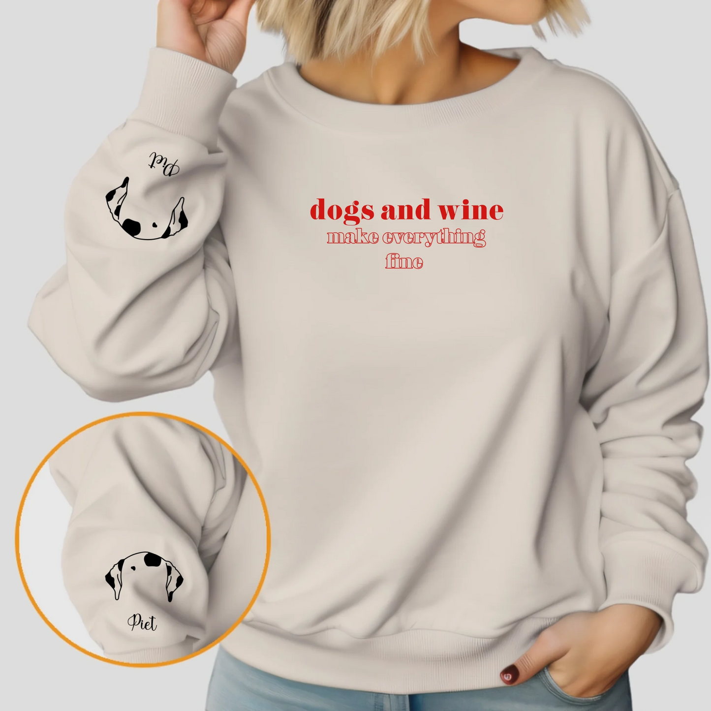 Pets & Wine - Individuelles Sweatshirt