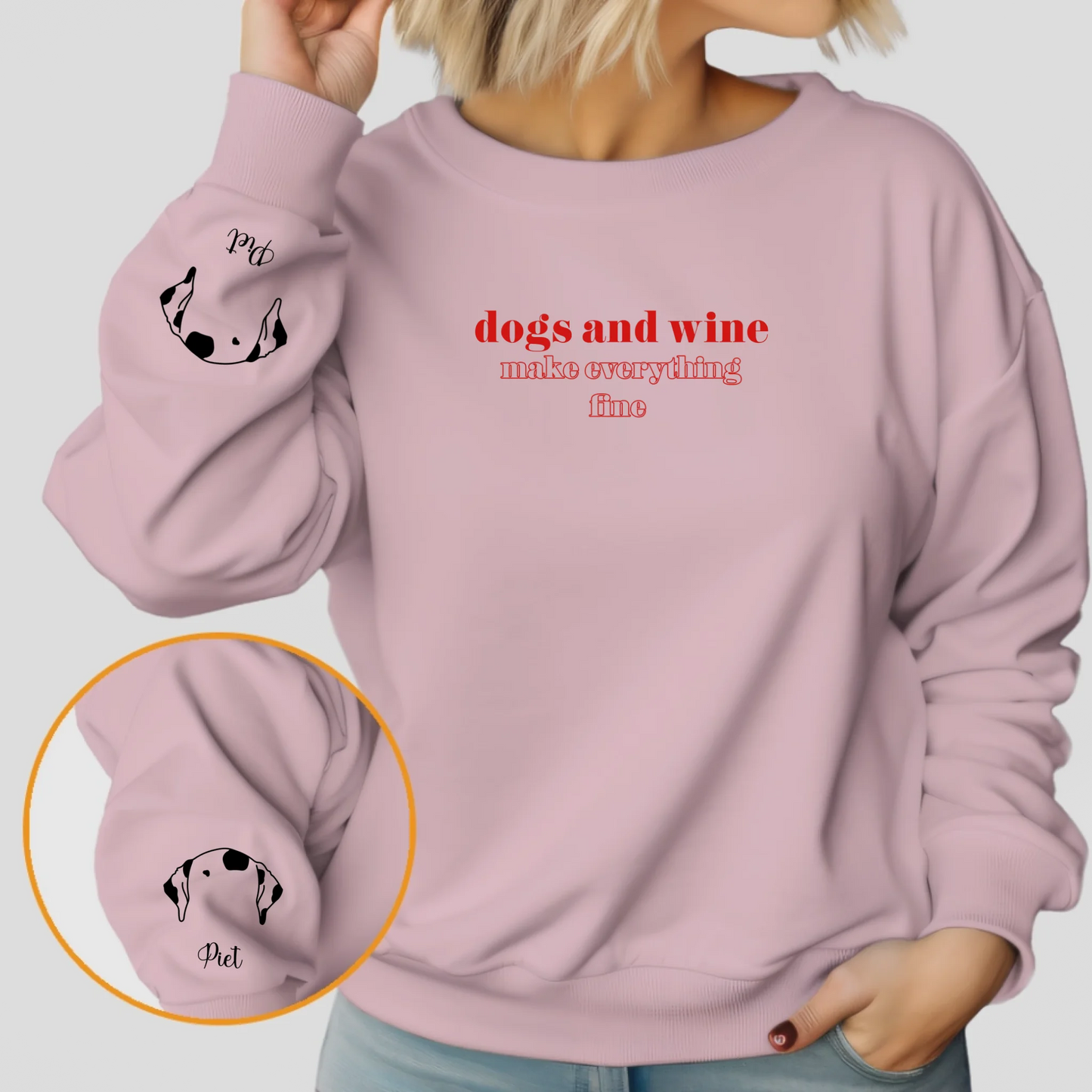 Pets & Wine - Individuelles Sweatshirt