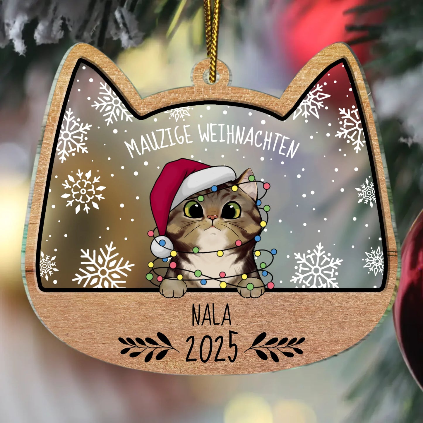 Mauzige Weihnachten - Individueller Acrylanhänger