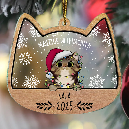 Mauzige Weihnachten - Individueller Acrylanhänger