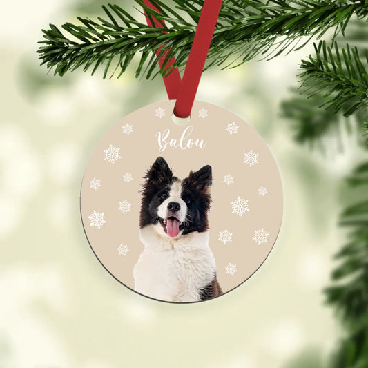 Weihnachtliches Haustierfoto - Individuelles Ornament