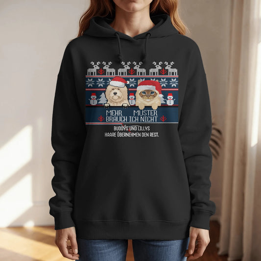 Personalisierter Hoodie - Haariger Christmas Sweater