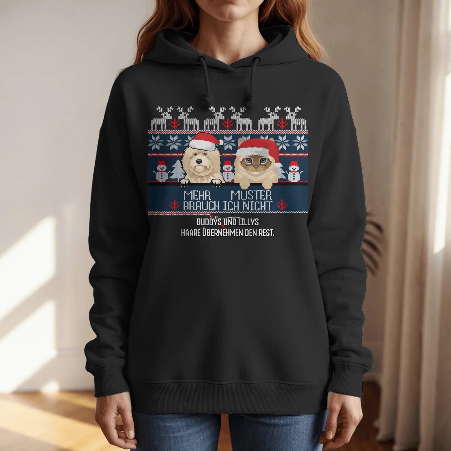 Haariger Christmas Sweater - Individueller Hoodie