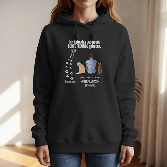 Echter Freund - Individueller Hoodie