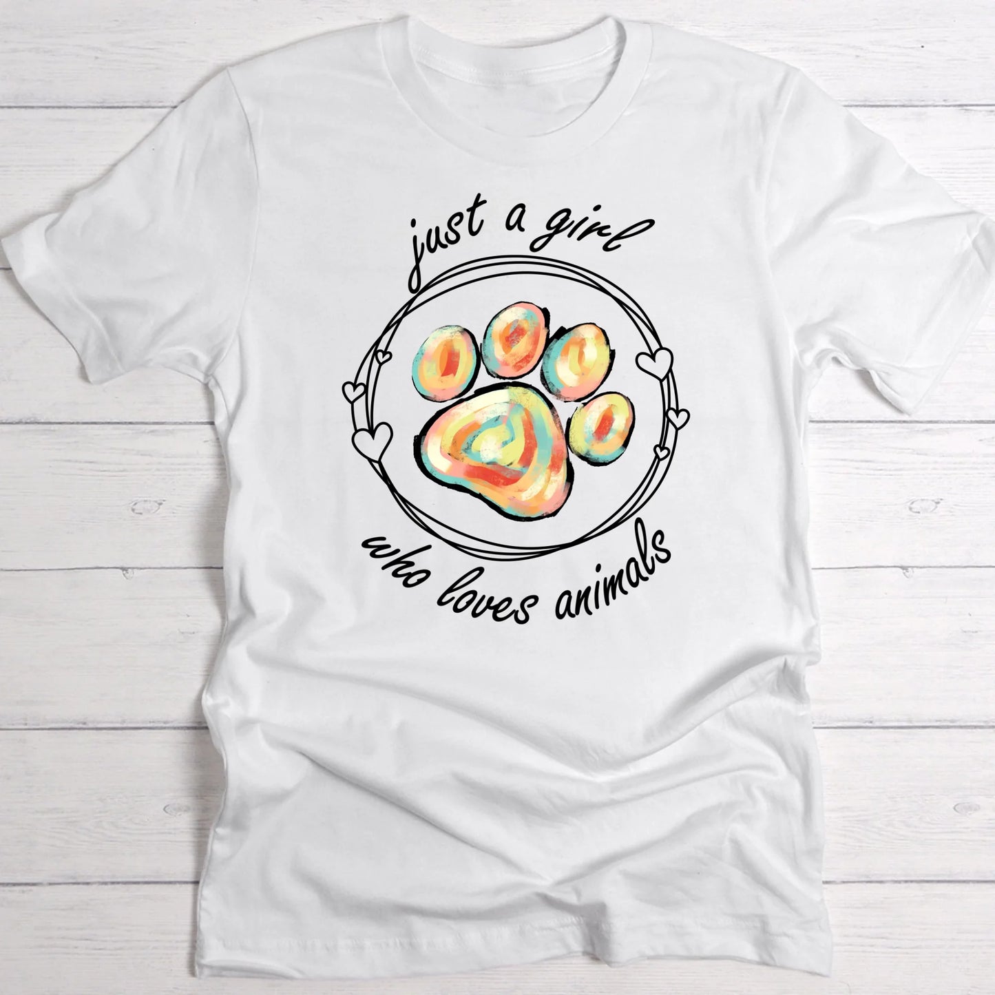 Just a girl (Tierschutz Edition) - Individuelles T-Shirt