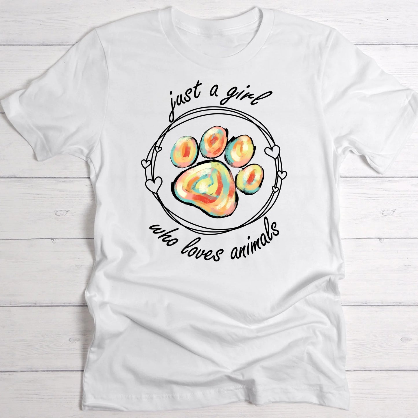 Just a girl (Tierschutz Edition) - Individuelles T-Shirt