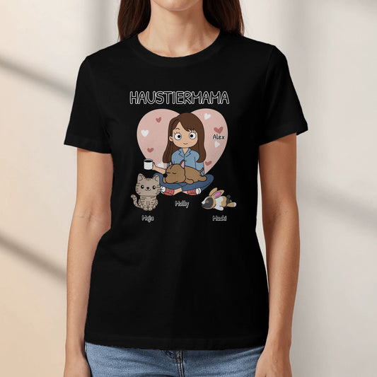 Haustiereltern - Individuelles T-Shirt (Comic Style)