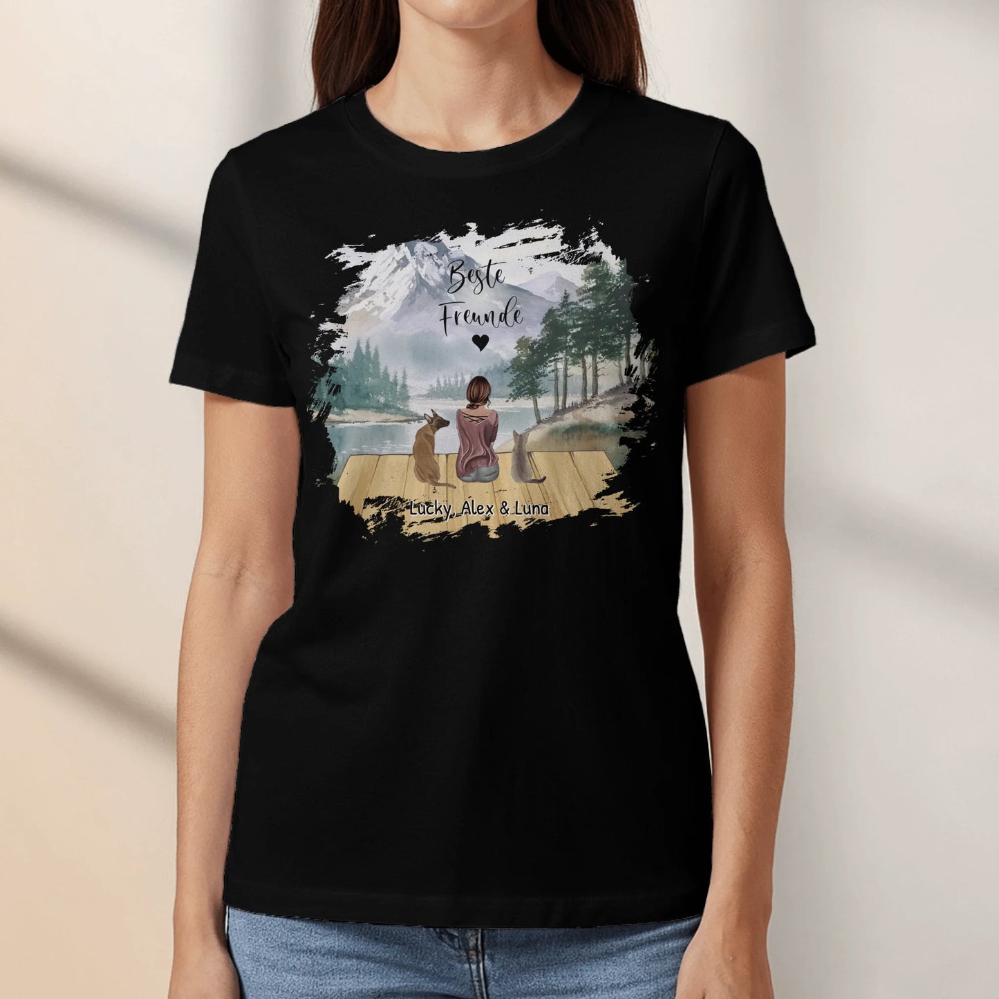 Unterwegs mit Haustier - Individuelles T-Shirt