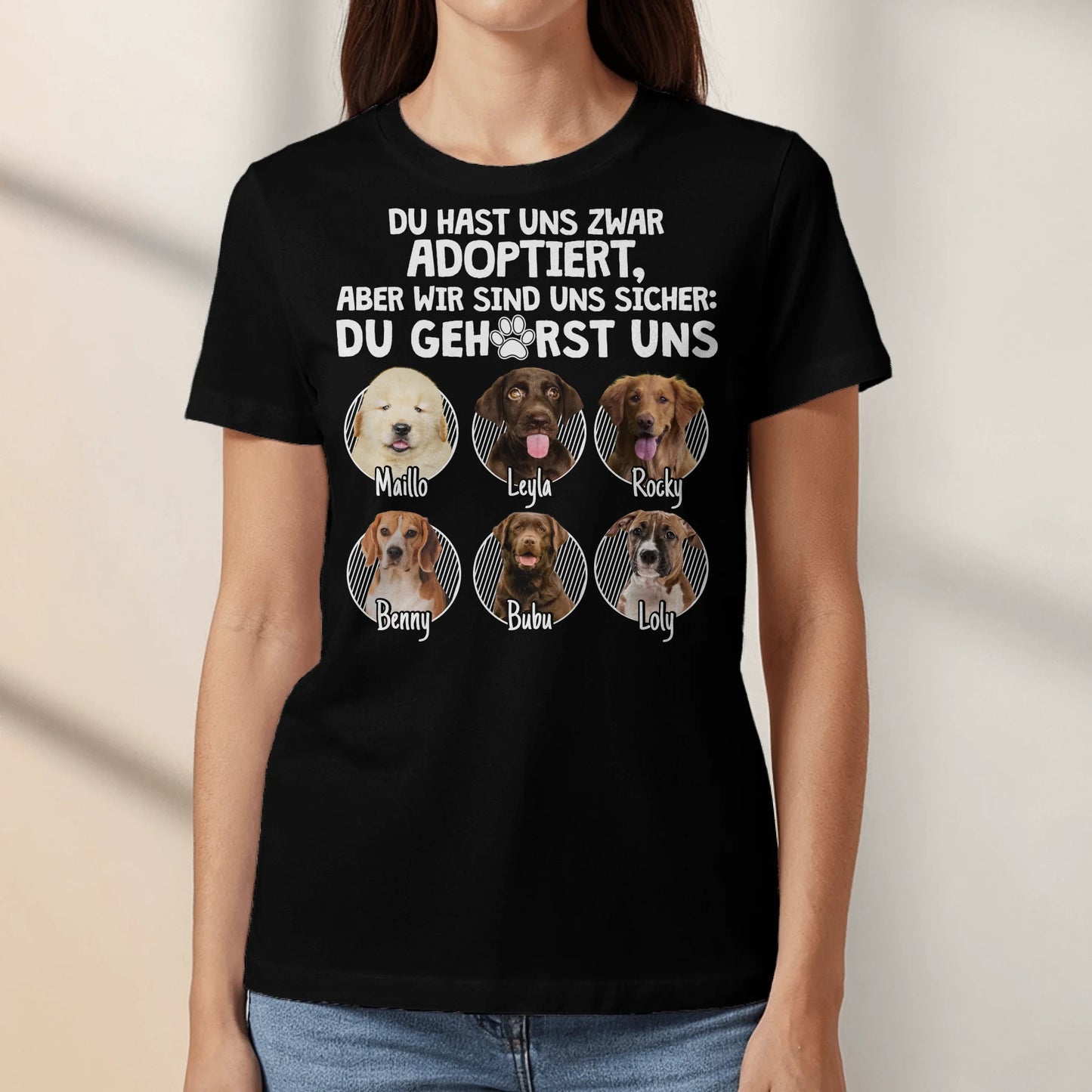 Adoptiert - Individuelles T-Shirt
