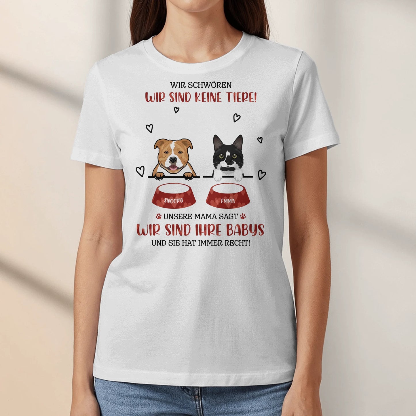Ich bin kein Tier - Individuelles T-Shirt