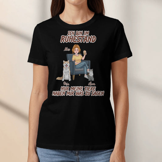 Mit Tier im Ruhestand - Individuelles T-shirt