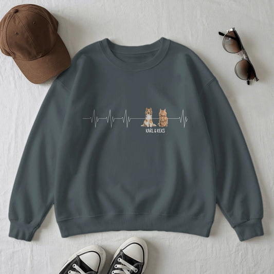 Herzschlag  - Individuelles Oversize Sweatshirt