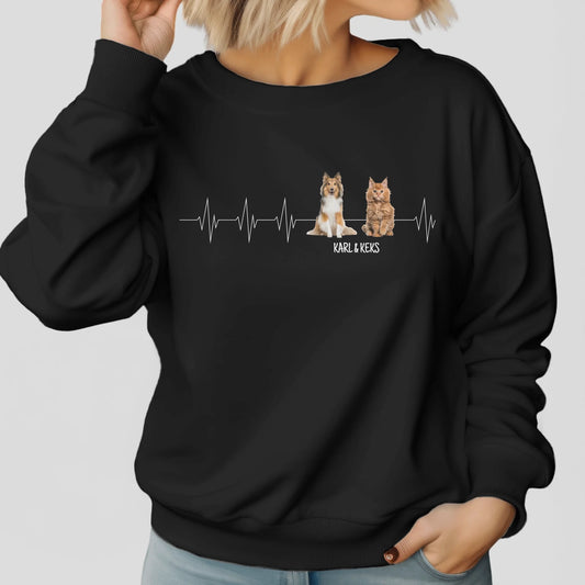 Personalisiertes Sweatshirt - Herzschlag