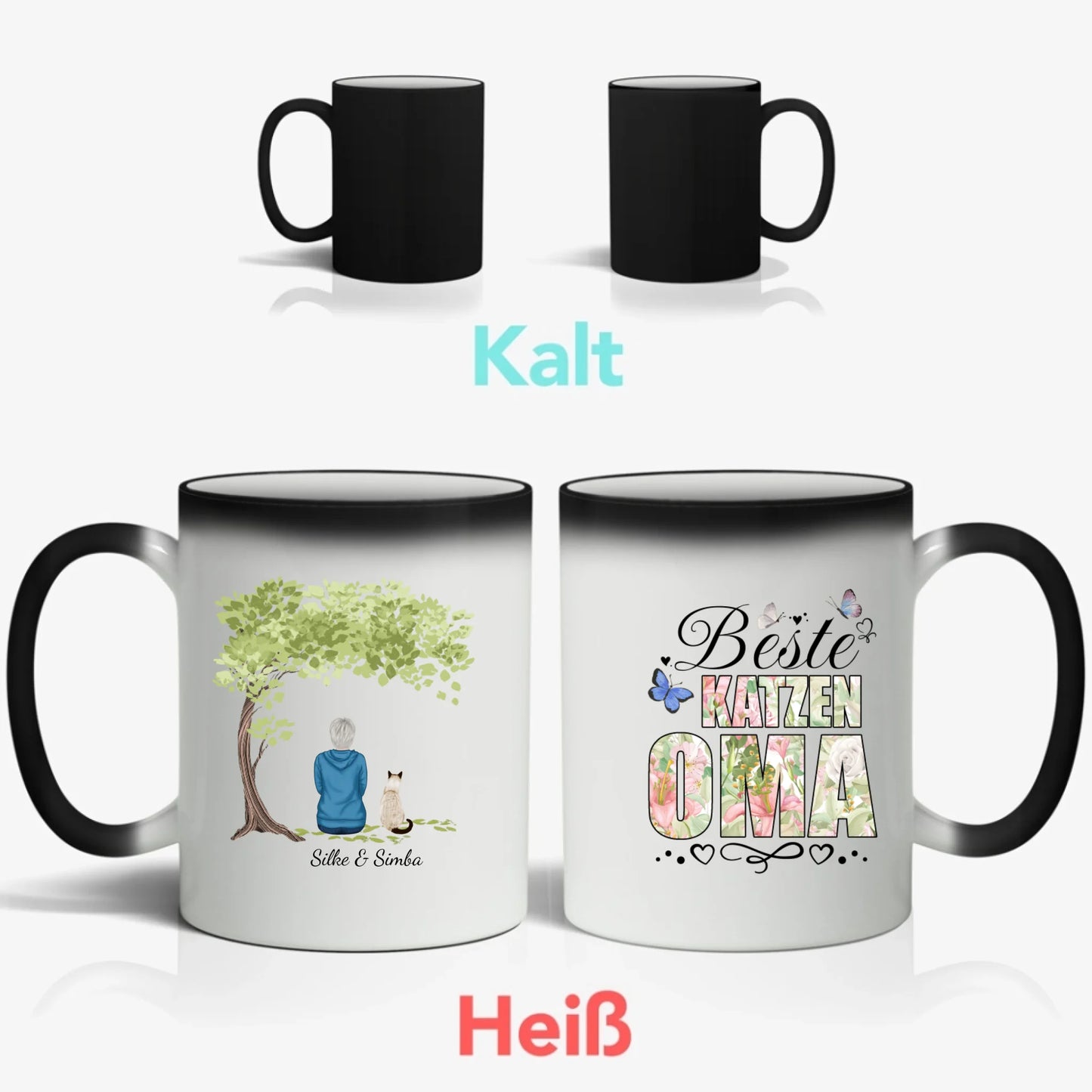 Beste Tieroma (florales Muster) - Individuelle Tasse