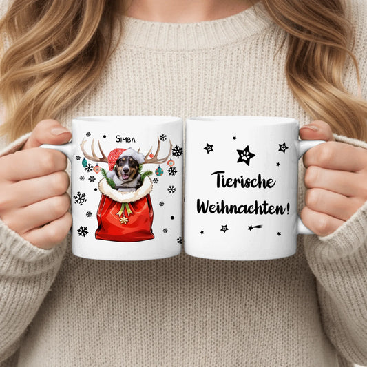 Weihnachtliches Haustierfoto - Individuelle Tasse
