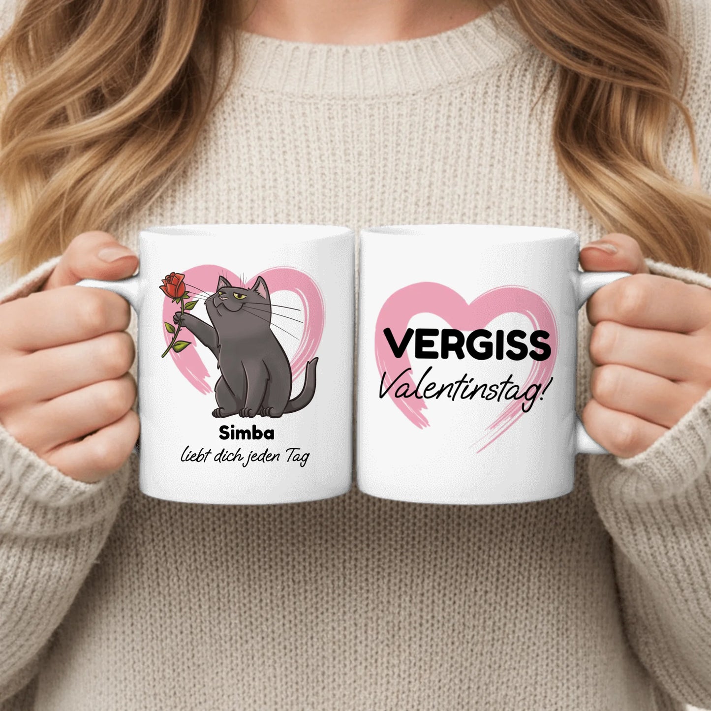 Deine Katze liebt dich - Individuelle Tasse