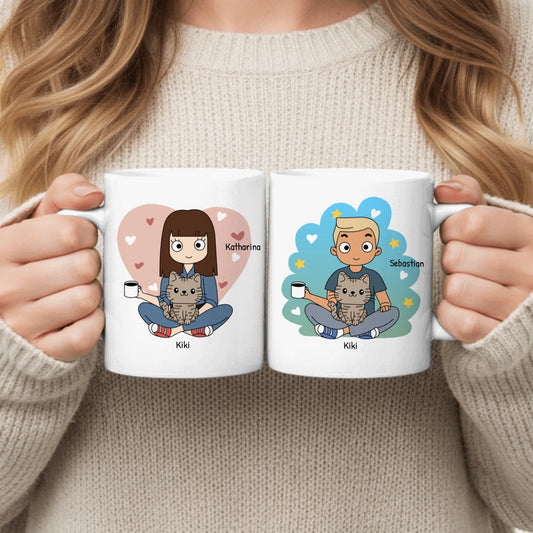 Katzenfamilie - Individuelle Tasse (Kein Set)