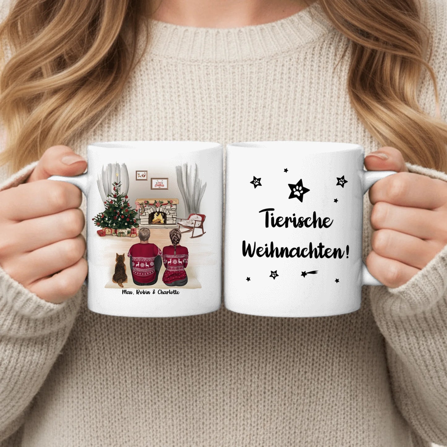 Am Kamin Pärchen - Individuelle Tasse