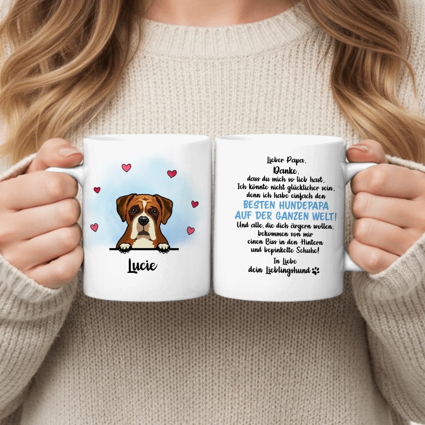 Weltbester Hundepapa - Individuelle Tasse