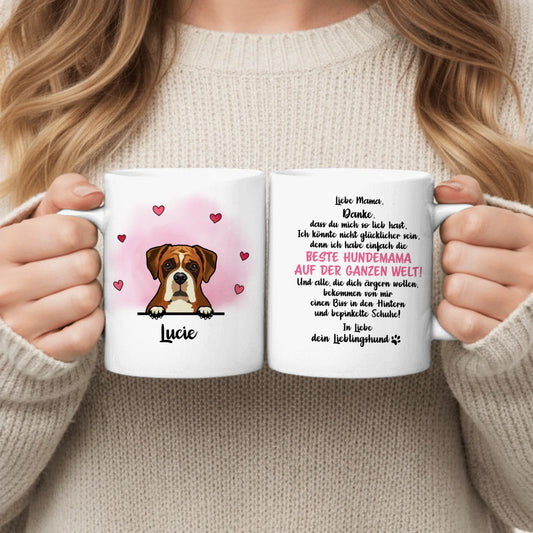 Weltbeste Hundemama - Individuelle Tasse