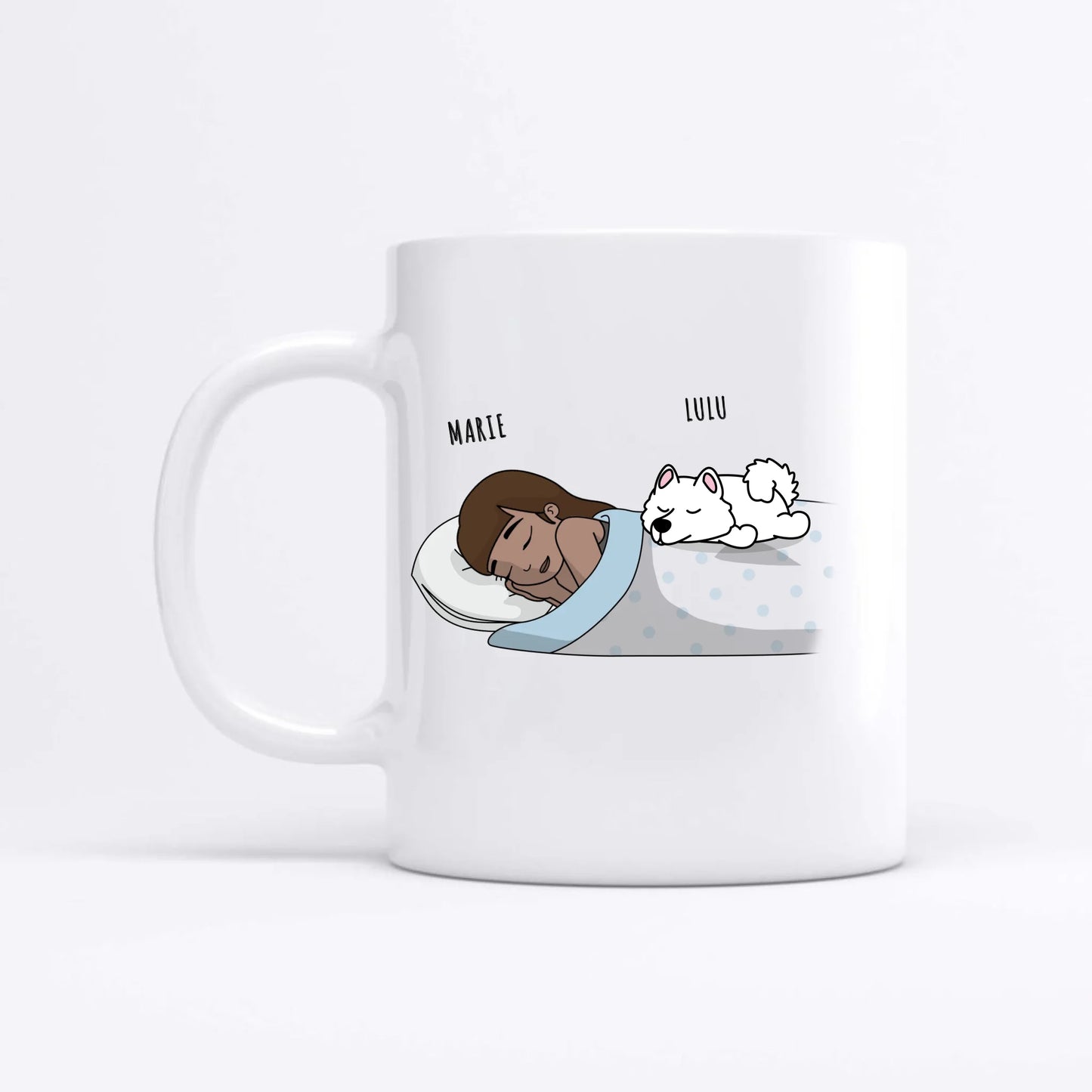 Im Schlaf mit Haustier - Individuelle Tasse