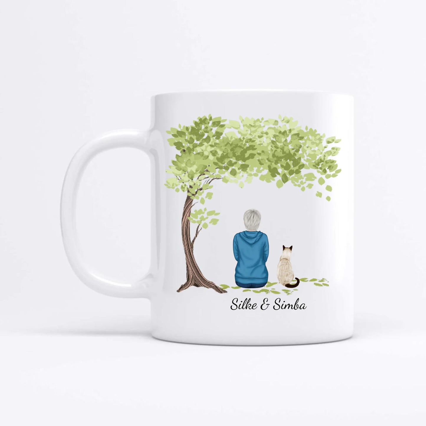 Beste Tieroma (florales Muster) - Individuelle Tasse