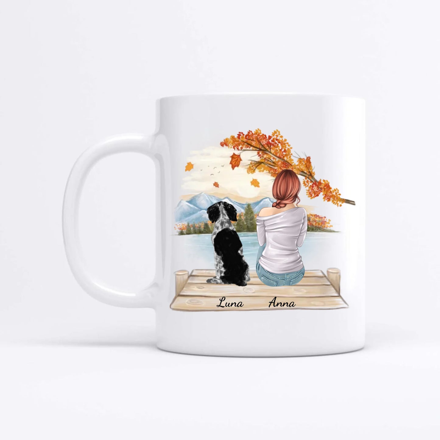 Frau mit Haustier - Individuelle Tasse