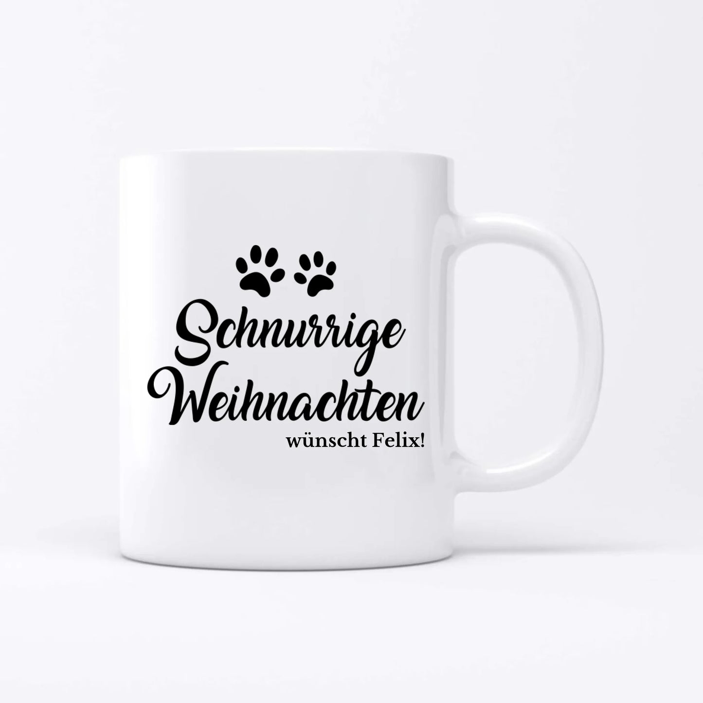 Schnurrige Weihnachten - Individuelle Tasse