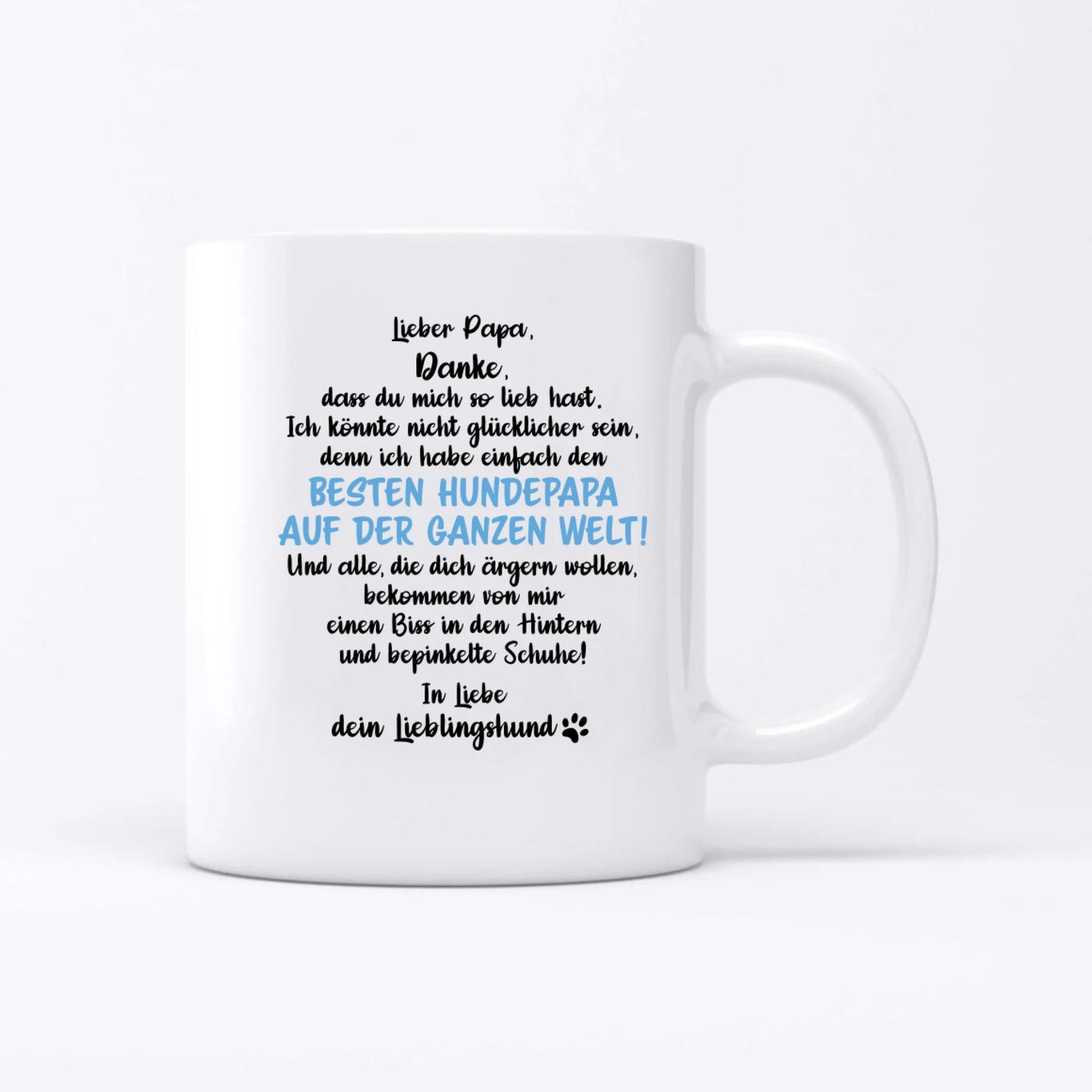 Weltbester Hundepapa - Individuelle Tasse