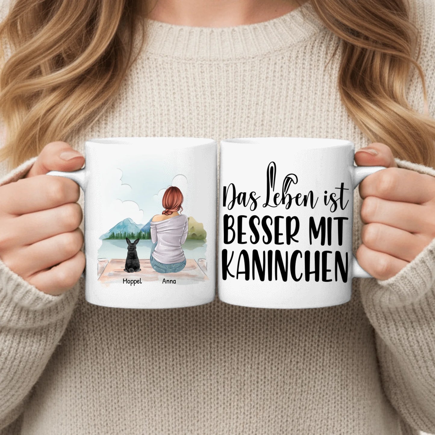 Das Leben ist besser mit Kaninchen - Individuelle Tasse
