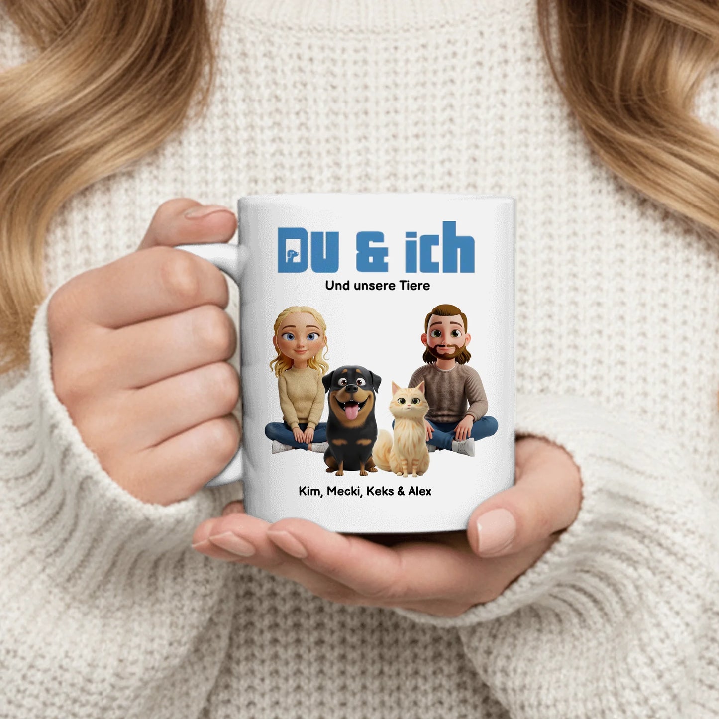 Du & Ich und die Tiere - Individuelle Tasse