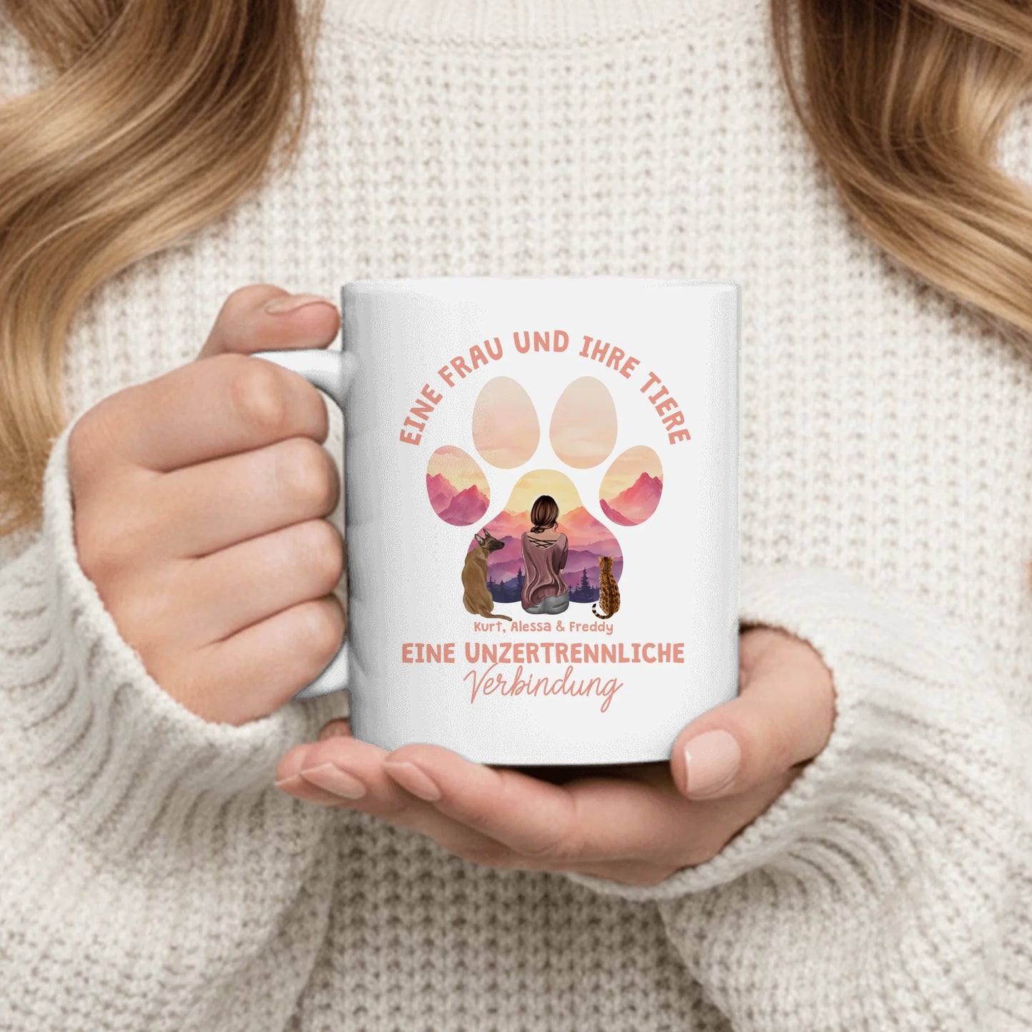 Unzertrennliche Verbindung - Individuelle Tasse