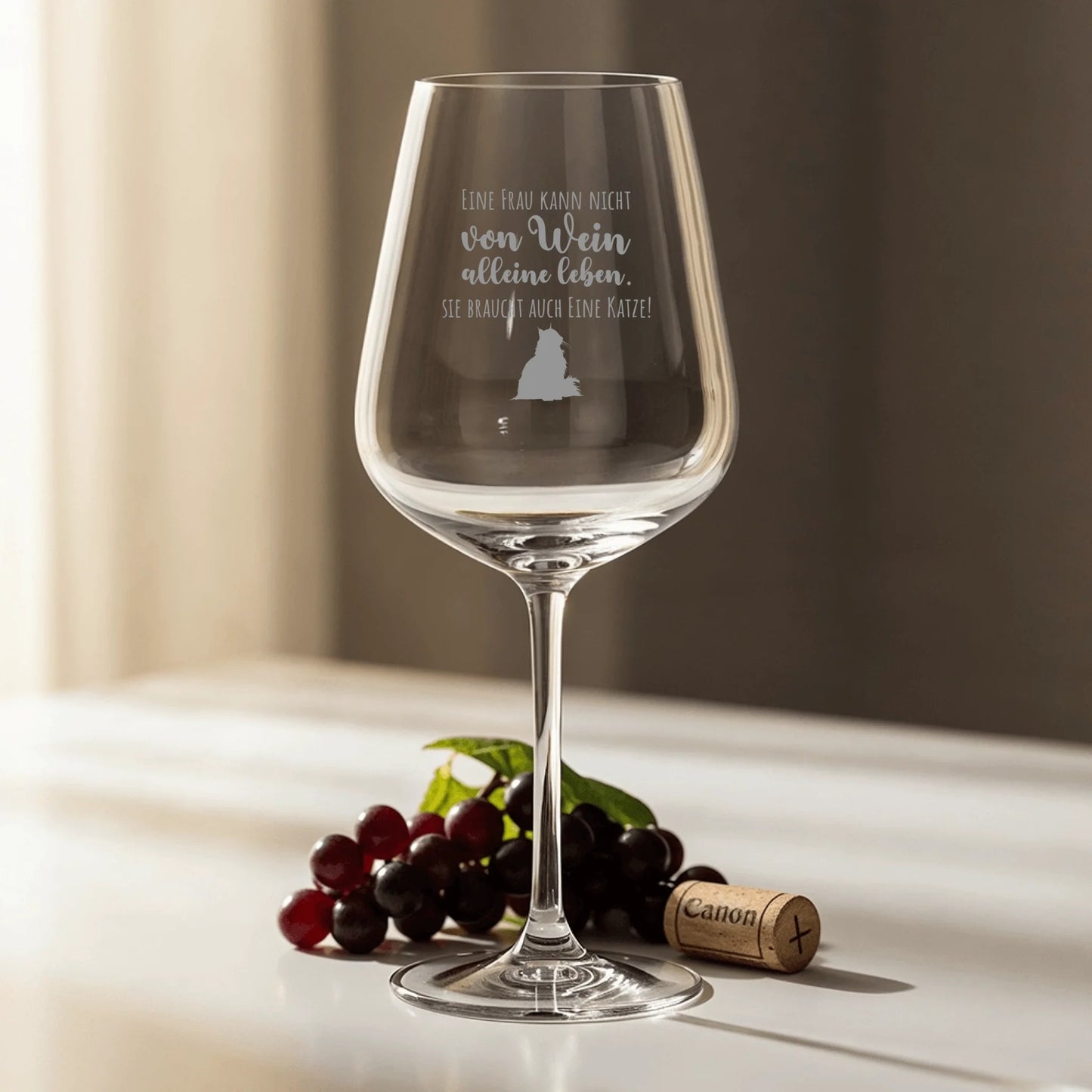 Wein & Miau- Individuelles Weinglas