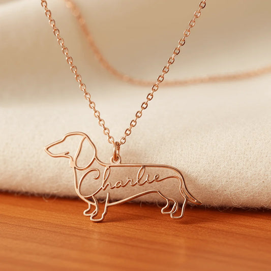 Hundesilhouette - Individuelle Halskette