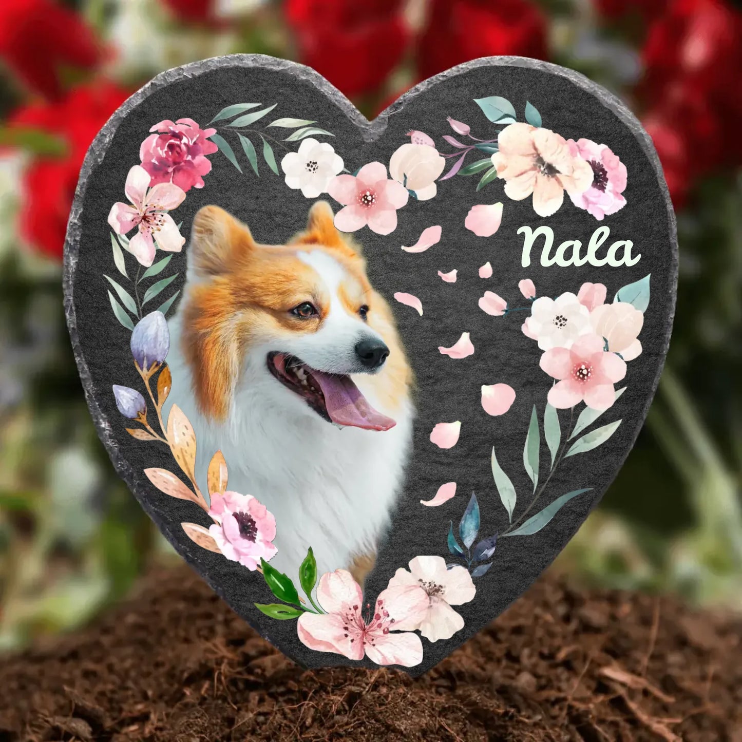 Dein Foto - Individuelles bedrucktes Schieferherz