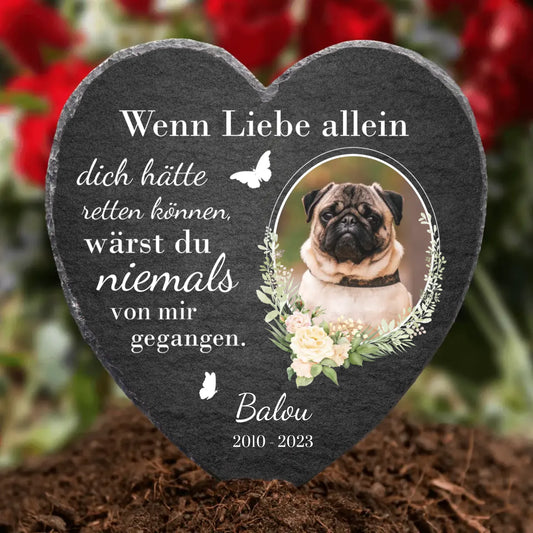 Wenn Liebe allein - Individuelles bedrucktes Schieferherz