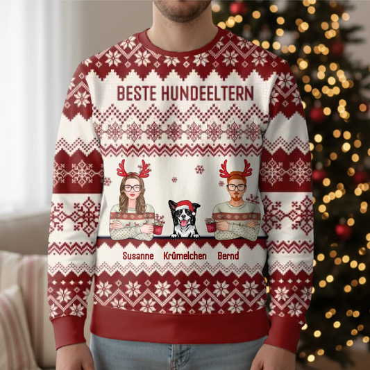 Beste Tiereltern Pärchen - Individueller Ugly Christmas Sweater