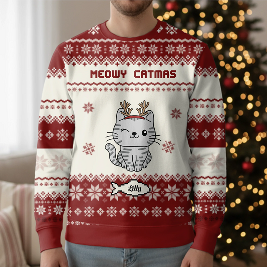 Meowy Catmas - Individueller Ugly Christmas Sweater