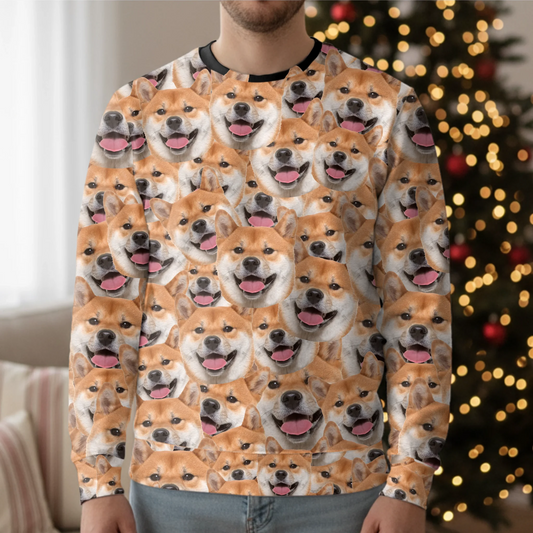 Wildes Fotomuster - Individueller Ugly Christmas Sweater