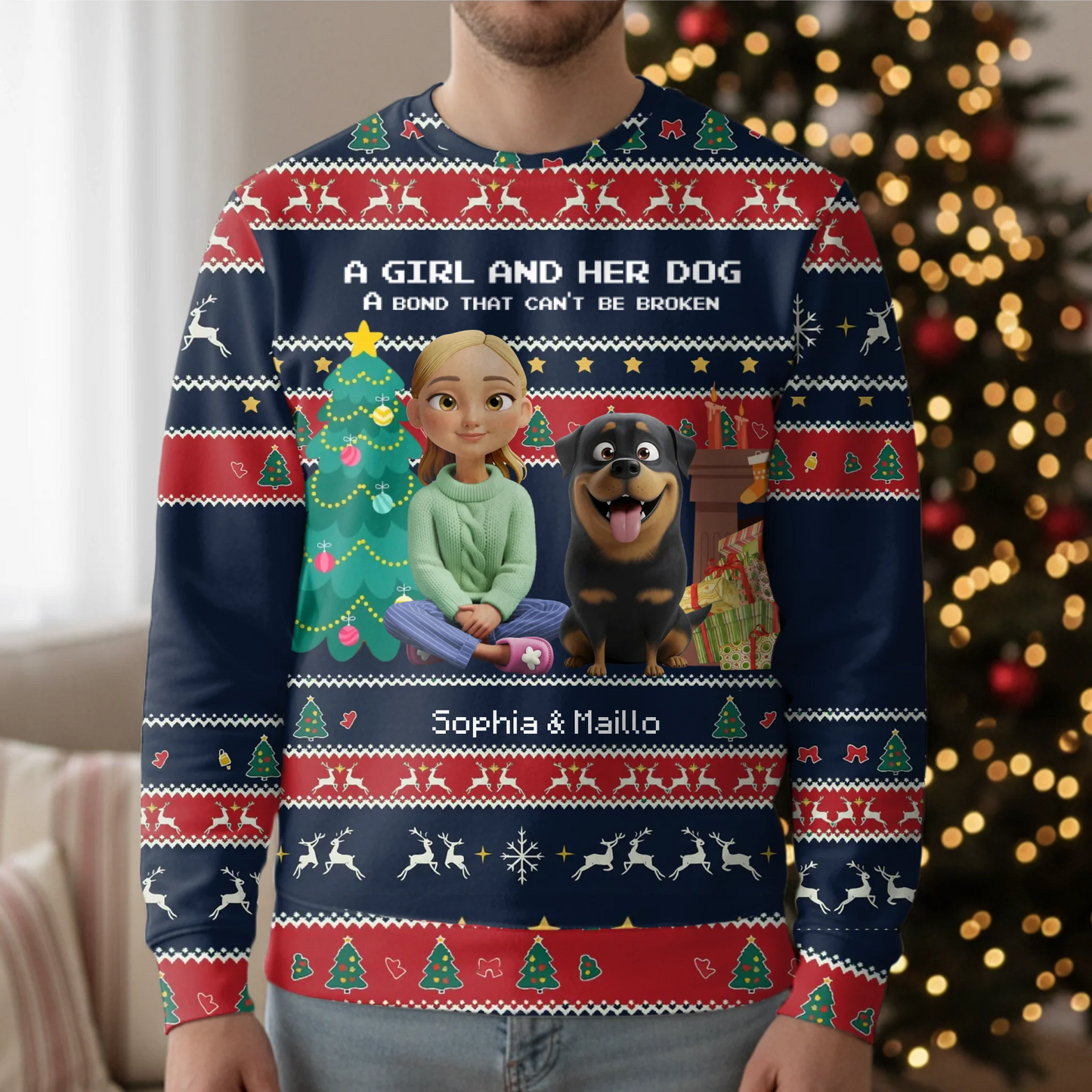 Unzertrennliche Verbindung - Individueller Ugly Christmas Sweater