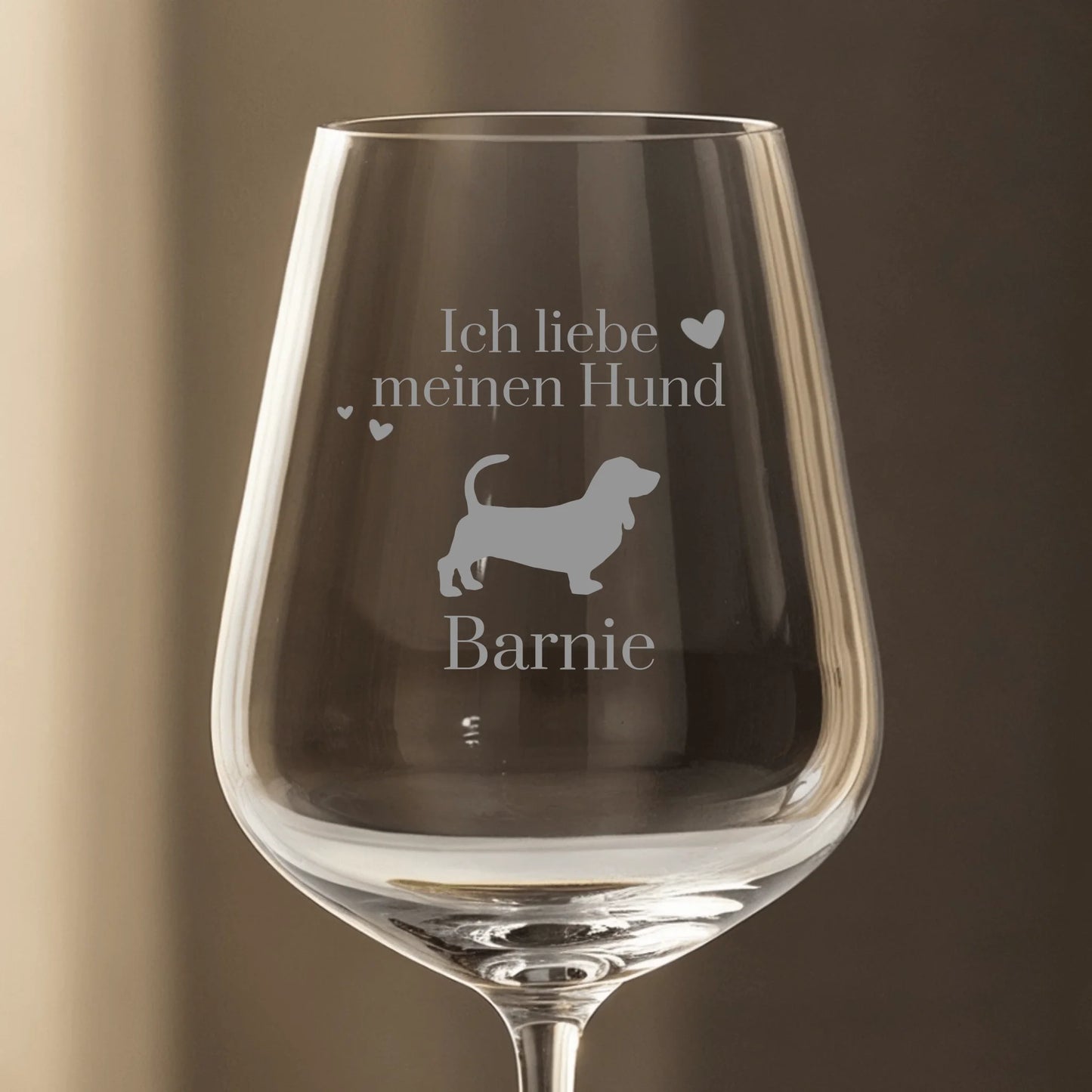 Ich liebe meinen Hund - Individuelles Weinglas