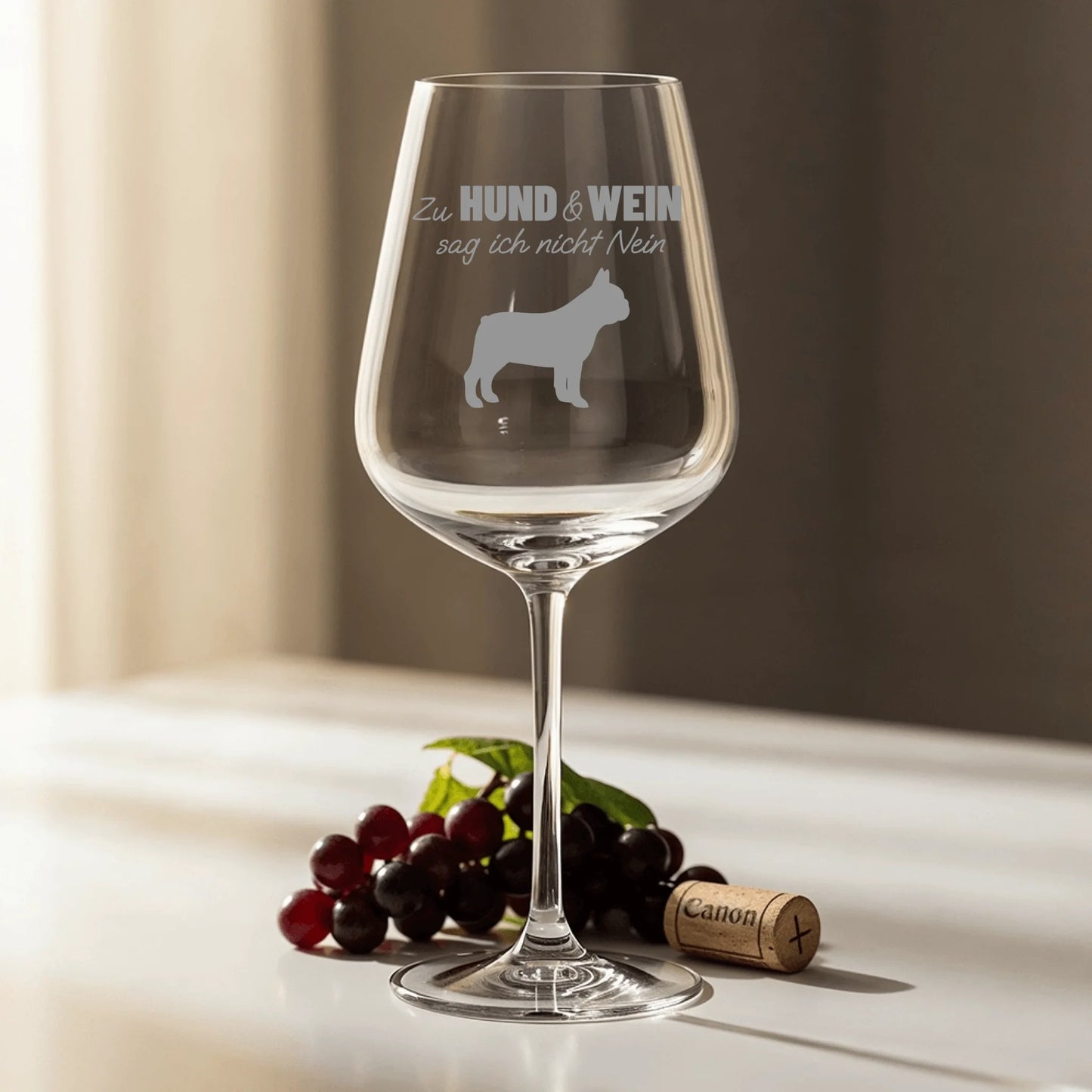 Zu Hund und Wein sag ich nicht nein - Individuelles Weinglas