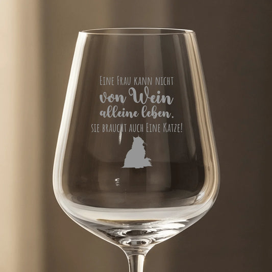 Wein & Miau- Individuelles Weinglas